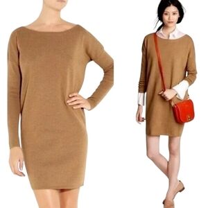 J. Crew Tan Crewneck Sweater Dress Size Medium